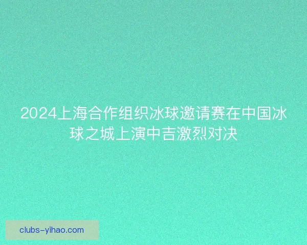 2024上海合作组织冰球邀请赛在中国冰球之城上演中吉激烈对决