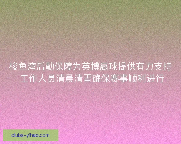 梭鱼湾后勤保障为英博赢球提供有力支持 工作人员清晨清雪确保赛事顺利进行